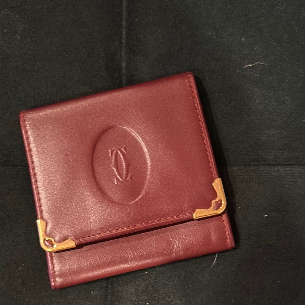 Cartier Burgundy Leather Wallet